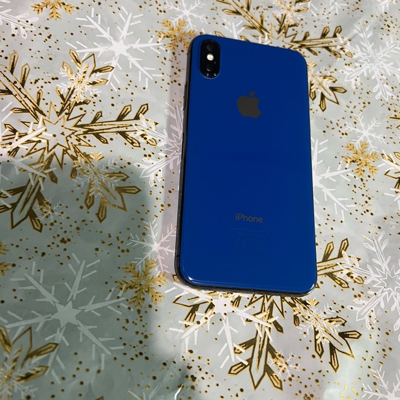 Apple iphone X Custom Dark Blue & Grey Frame with small parts - Picture 2 of 5